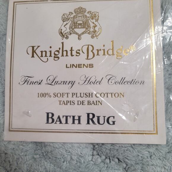 Knights Bridge Melange Bath Rug Collection, 17" x 24", Light Blue - Picture 2 of 6